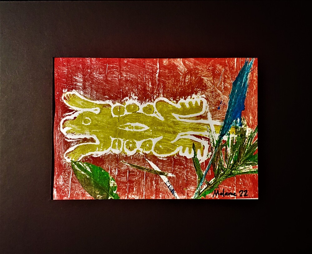Lizard Monoprint